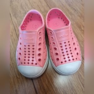 Pearl pink Native shoes